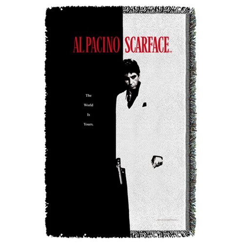 Scarface Poster Woven Tapestry Throw Blanket